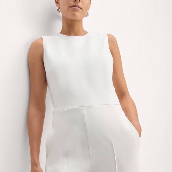 EVERLANE The Dream Jumpsuit IN WHITE SIZE SMALL - Picture 4 of 12